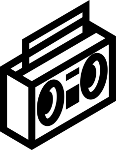 Casette Player Sketch Svg Vector, Free Vectors File